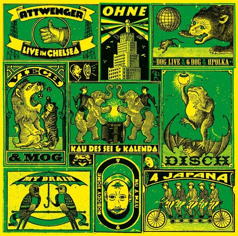 Attwenger: Live im Chelsea (6.12.2023, Wien) - Ltd. Yellow/Green, 2 LPs