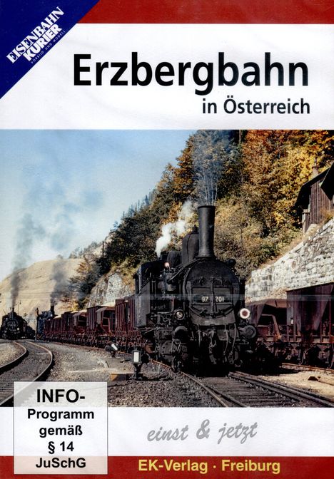 Erzbergbahn in Österreich. INFO-Programm gemäß § 14 JuSchG. EK-Verlag. Dampflokomotive vor herbstlicher Kulisse.