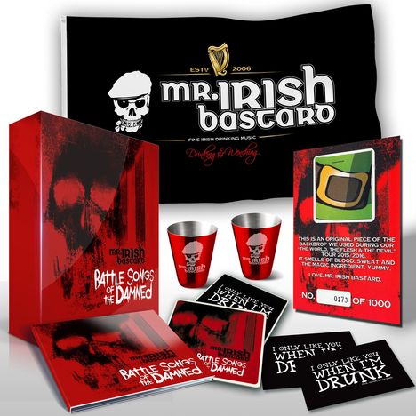 Mr. Irish Bastard: Battle Songs Of The Damned (Limited Deluxe Fan Box), 1 CD und 1 Merchandise