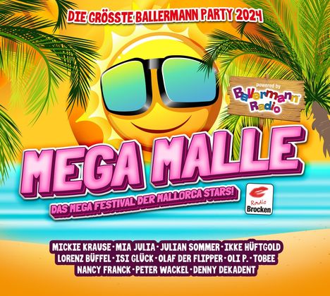 Mega Malle: Die größte Ballermann Party 2024, 2 CDs