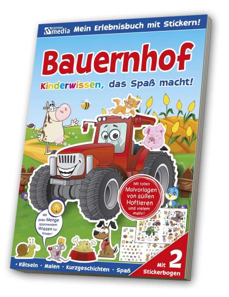 Sticker-Übungsbuch - Bauernhof, Natur, Buch