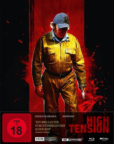 High Tension (Ultra HD Blu-ray & Blu-ray im Steelbook), 1 Ultra HD Blu-ray und 2 Blu-ray Discs