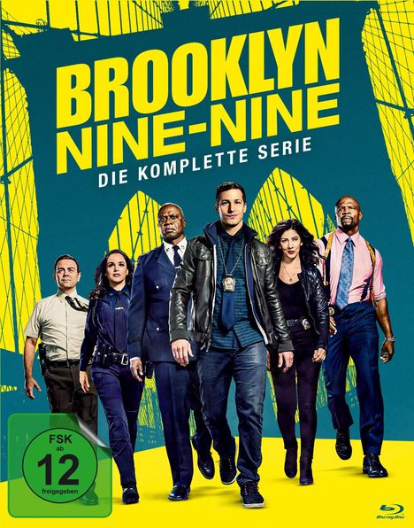 BROOKLYN NINE-NINE: DIE KOMPLETTE SERIE. Hauptfiguren einer TV-Serie in Polizeiuniform und Zivilkleidung. FSK 12.