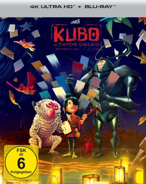 Kubo - Der tapfere Samurai (Ultra HD Blu-ray &amp; Blu-ray im Steelbook), 1 Ultra HD Blu-ray und 1 Blu-ray Disc