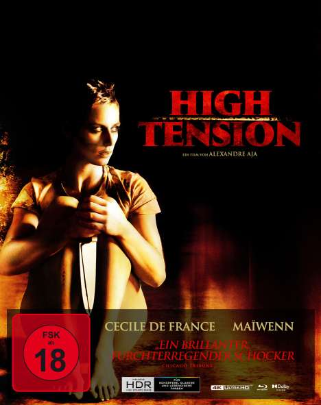High Tension (Ultra HD Blu-ray &amp; Blu-ray im Mediabook), 1 Ultra HD Blu-ray und 2 Blu-ray Discs