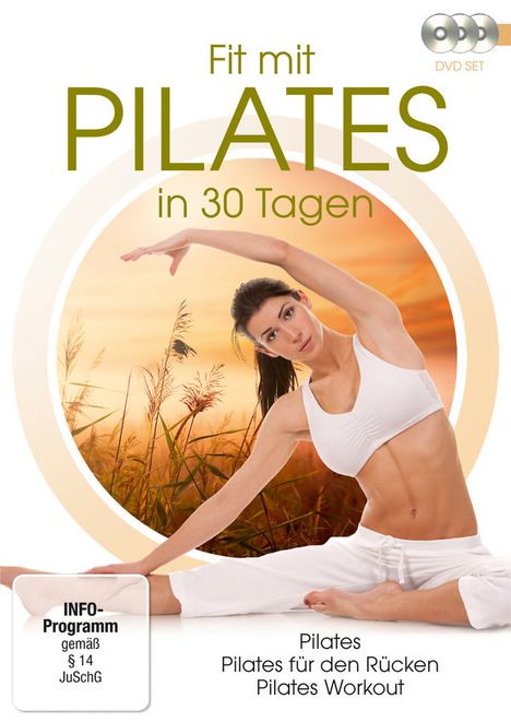 Fit mit Pilates in 30 Tagen, 3 DVDs