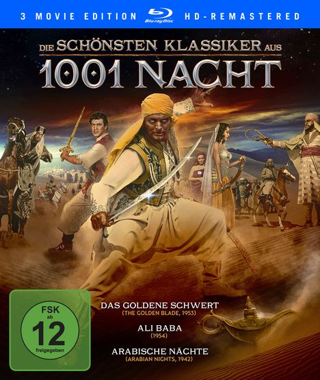 Die schönsten Klassiker aus 1001 Nacht (Filmbox) (Blu-ray), 3 Blu-ray Discs