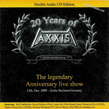 Axxis: 20 Years Of Axxis: The Legendary Anniversary Live Show 2009, 2 CDs