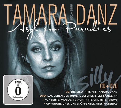 "Frei ab 0, Tamara Danz, Asyl im Paradies, CD: Die Silly-Hits, DVD: Das Leben der unvergessenen Silly-Sängerin." Ein Porträt.