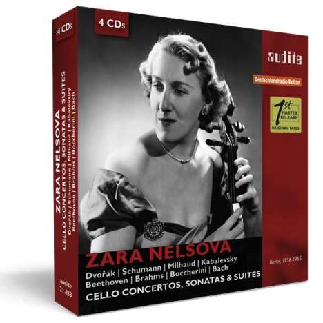 Zara Nelsova - Cello Concertos, Sonatas &amp; Suites, 4 CDs