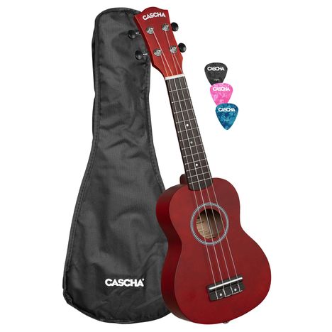 Soprano Ukulele Linden Red (incl. Bag unpadded, 3 Picks), Diverse