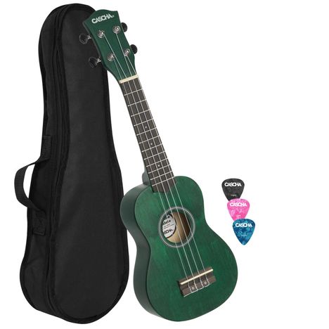 Soprano Ukulele Linden Green (incl. Bag unpadded, 3 Picks), Diverse