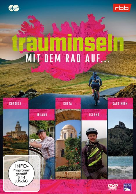 Trauminseln - mit dem Rad auf Korsika, ...Irland, ...Kreta, ...Island, ...Sardinien, 2 DVDs