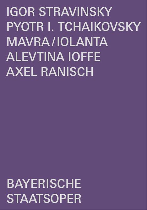 Igor Strawinsky (1882-1971): Mavra / Iolanta, DVD