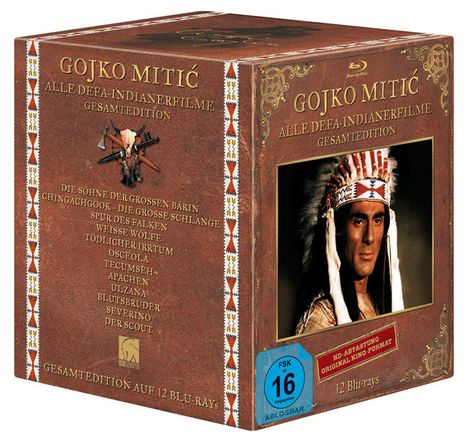 Gojko Mitic - Alle DEFA-Indianerfilme (Blu-ray), 12 Blu-ray Discs
