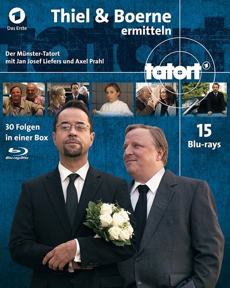 Tatort Münster - Thiel und Boerne ermitteln Fall 1-30 (Blu-ray), 15 Blu-ray Discs