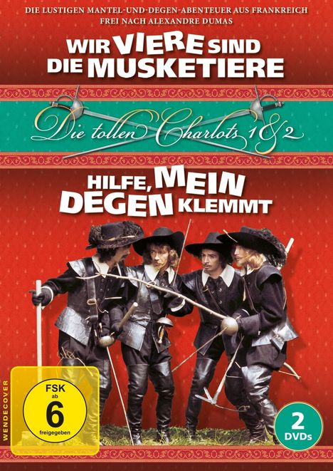 Die tollen Charlots 1 &amp; 2: Wir Viere sind die Musketiere &amp; Hilfe, mein Degen klemmt!, 2 DVDs