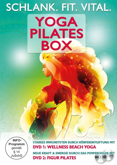Schlank. Fit. Vital. Yoga Pilates Box, 2 DVDs