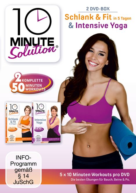 10 Minute Solution - Schlank &amp; fit / Intensive Yoga, 2 DVDs