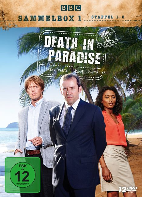 Death in Paradise Staffel 1-3 (Sammelbox 1), 12 DVDs