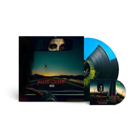 Alice Cooper: Road (180g) (Limited Edition) (Blue &amp; Black Split W/ Yellow Splatter Vinyl), 2 LPs und 1 DVD