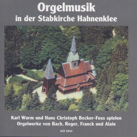 Hans Christoph Becker-Foss &amp; Karl Wurm,Orgel, CD