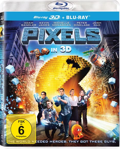 Pixels (3D &amp; 2D Blu-ray), 2 Blu-ray Discs