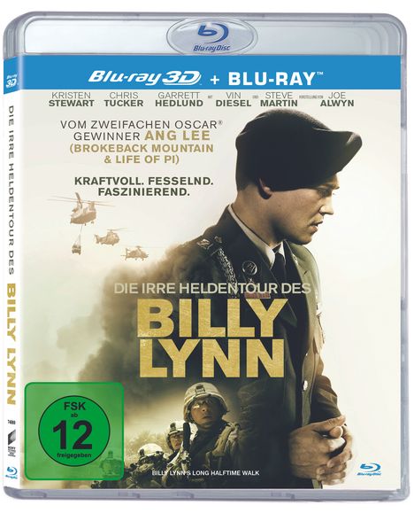 Die irre Heldentour des Billy Lynn (3D &amp; 2D Blu-ray), 2 Blu-ray Discs