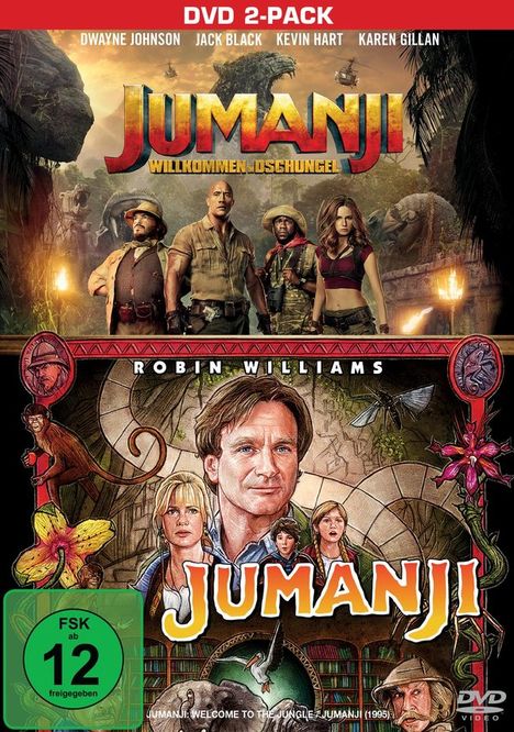 Jumanji / Jumanji - Willkommen im Dschungel, 2 DVDs