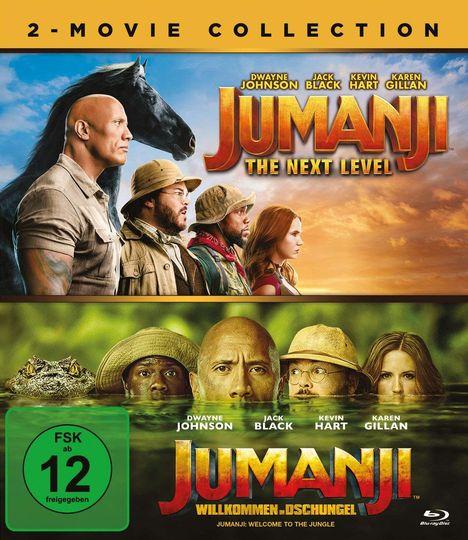 Jumanji: Willkommen im Dschungel / Jumanji: The Next Level (Blu-ray), 2 Blu-ray Discs