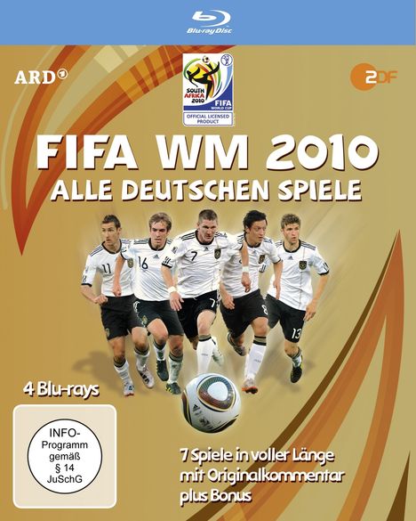 Fußball: FIFA WM 2010 - Alle deutschen Spiele (Blu-ray), 4 Blu-ray Discs