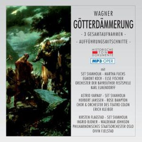 Richard Wagner (1813-1883): Götterdämmerung (3 Gesamtaufnahmen im MP3-Format), 2 MP3-CDs