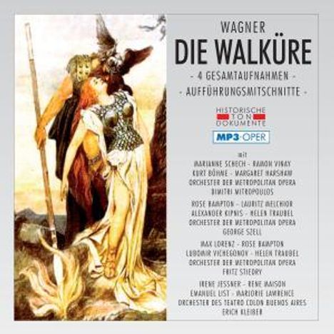 Richard Wagner (1813-1883): Die Walküre (4 Gesamtaufnahmen im MP3-Format), 2 MP3-CDs