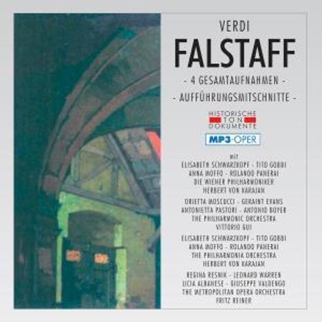 Giuseppe Verdi (1813-1901): Falstaff (4 Gesamtaufnahmen im MP 3-Format), 2 MP3-CDs