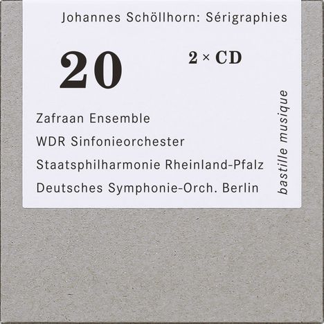 Johannes Schöllhorn (geb. 1962): Instrumentalwerke - "Serigraphies", 2 CDs