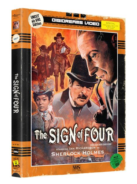 Das Zeichen der Vier (Blu-ray &amp; DVD im Mediabook), 1 Blu-ray Disc und 1 DVD