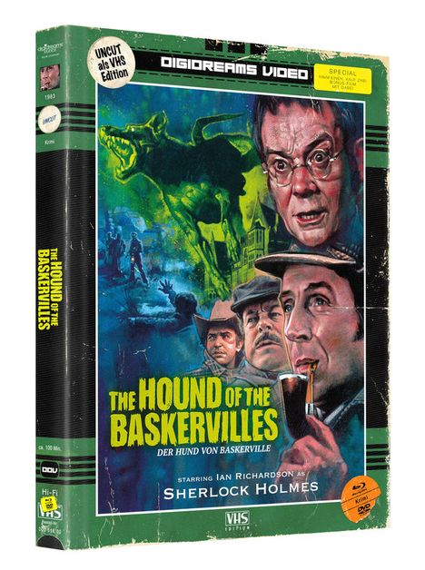 Der Hund von Baskervilles (1983) (Blu-ray &amp; DVD im Mediabook), 1 Blu-ray Disc und 1 DVD