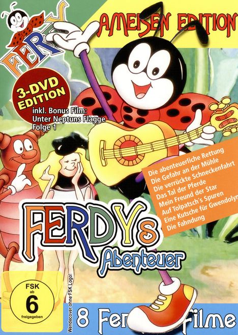 Ferdy's Abenteuer Folge 1-8, 3 DVDs