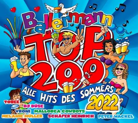 Ballermann Top 200 2022: Alle Hits des Sommers, 3 CDs