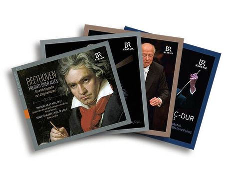 Beethoven - Freiheit über alles (Eine Hörbiografie von Jörg Handstein) &amp; legendäre BR-Einspielungen (Exklusiv für jpc), 12 CDs