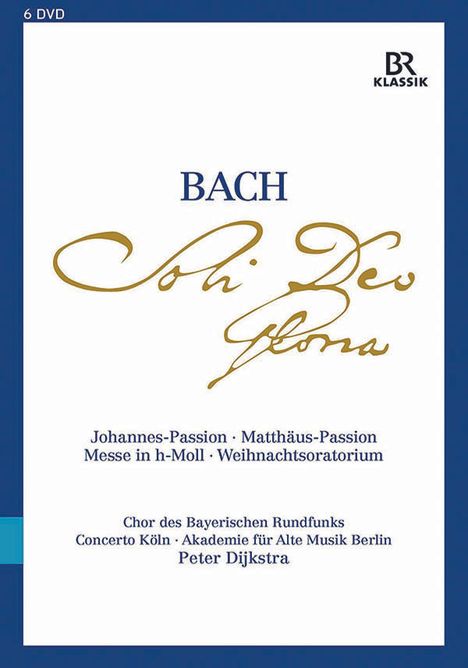 Johann Sebastian Bach (1685-1750): Die großen geistlichen Werke "Soli Deo Gloria", 6 DVDs