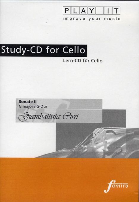 Play-it Studio-CD Cello: Giambattista Cirri, CD