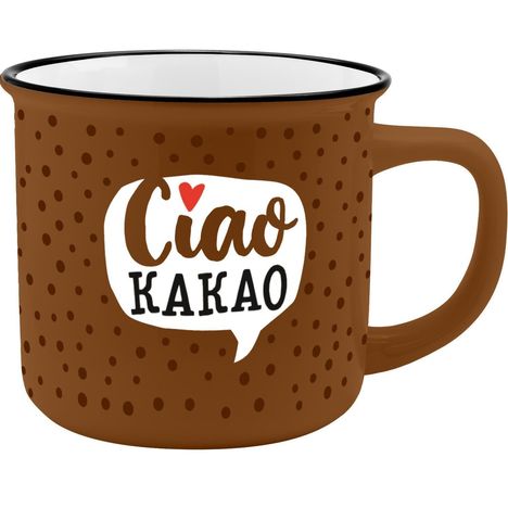 Becher in Emaille-Optik "Ciao Kakao", Diverse