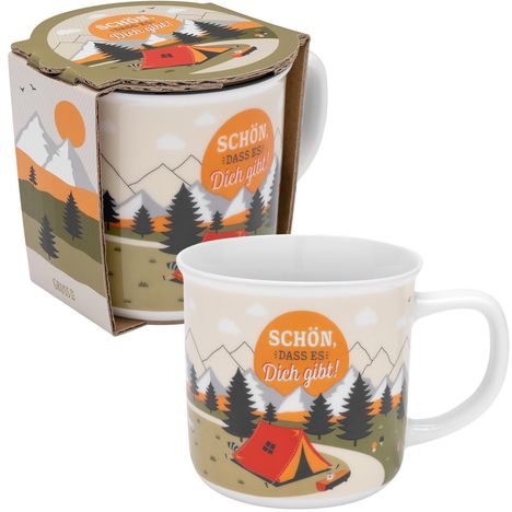 Tasse Motiv Fernweh Berge, in Geschenkbox, Diverse