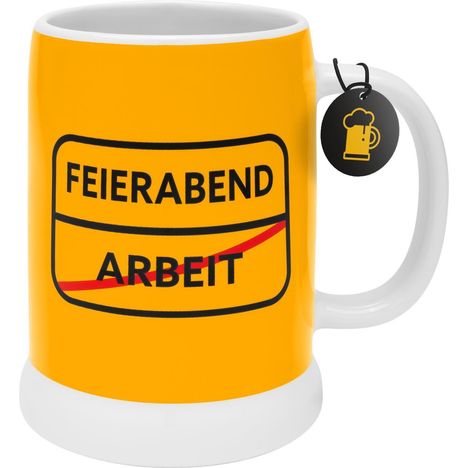 GRUSS &amp; CO Bierkrug Motiv Feierabend: Geschenkartikel mit Spruch Feierabend, Diverse