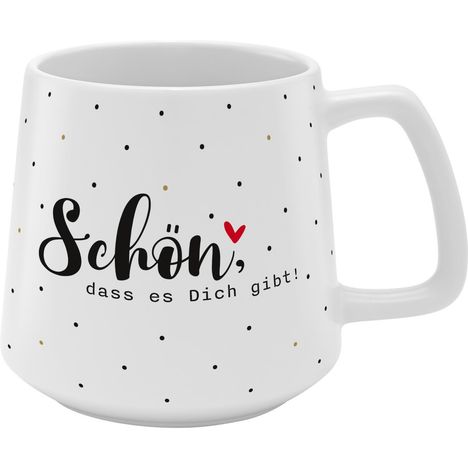 GRUSS &amp; CO Tasse Konisch, Motiv "Schön, dass es dich gibt!", Diverse