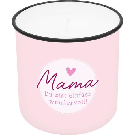 Lieblingskerze in Emailleoptik Motiv "Mama, Diverse