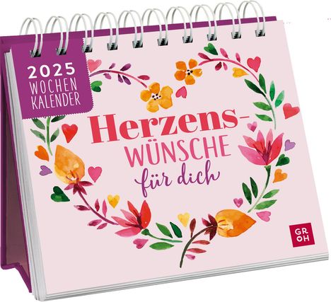 Mini-Wochenkalender 2025: Herzenswünsche für dich, Kalender