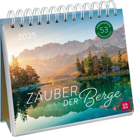 Postkartenkalender 2025: Zauber der Berge, Kalender