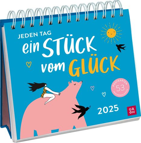 Postkartenkalender 2025: Jeden Tag ein Stück vom Glück, Kalender